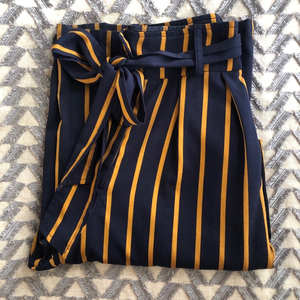 WINDSOR STRIPPED WIDE LEG PANT